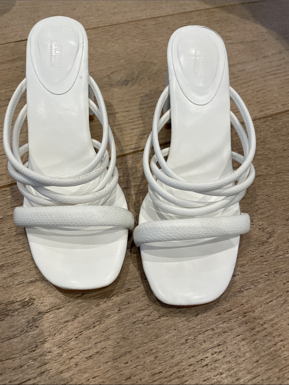 Ardene White Multi-Strap Slide Mules